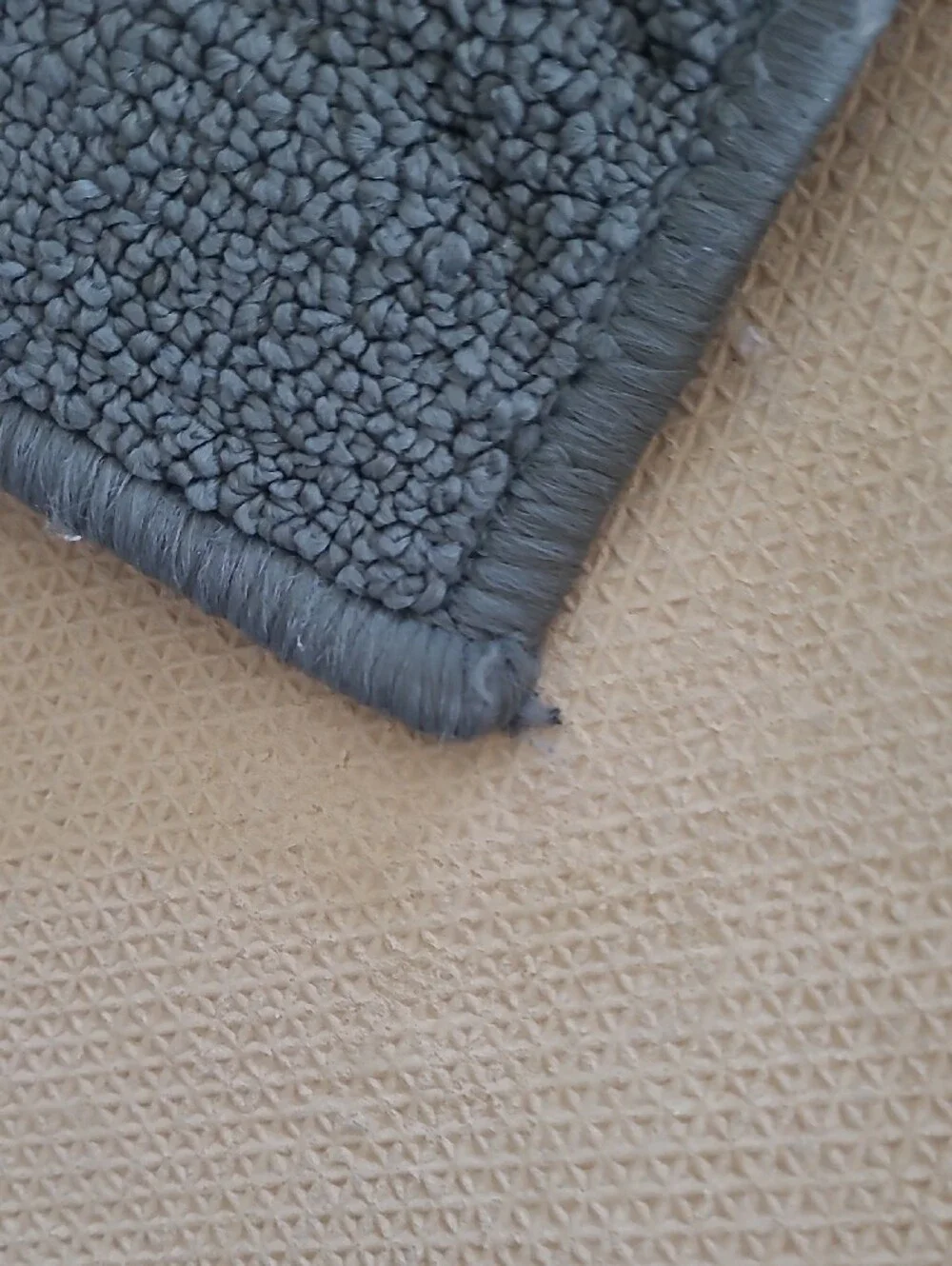 Gray Textured Throw Rug